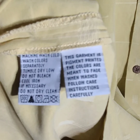 Tommy Bahama Yellow Silk Short Sleeve Shirt XXL - Picture 7 of 8